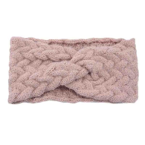 

soft autumn winter plush ear warmer twist cross knitted wide hairband solid color women sweet crochet headwrap hair accessories q sqcycf