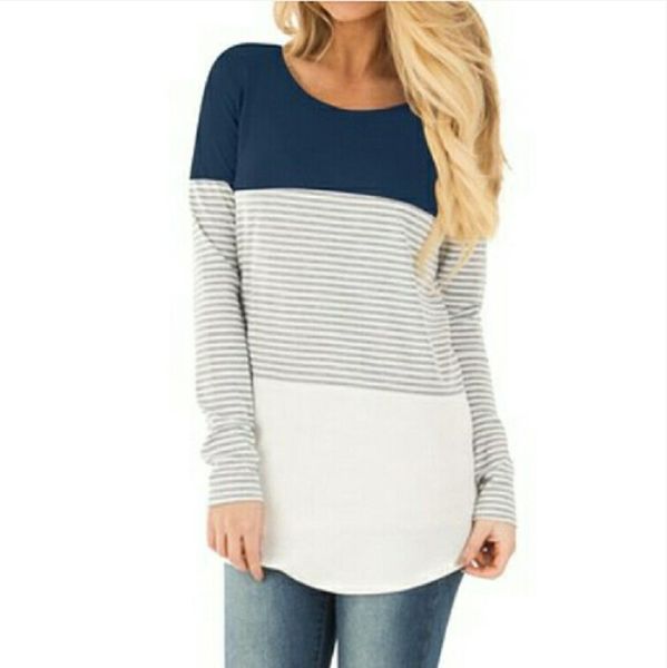 

autumn women maternity long sleeve striped nursing t-shirt sizem, Black;white