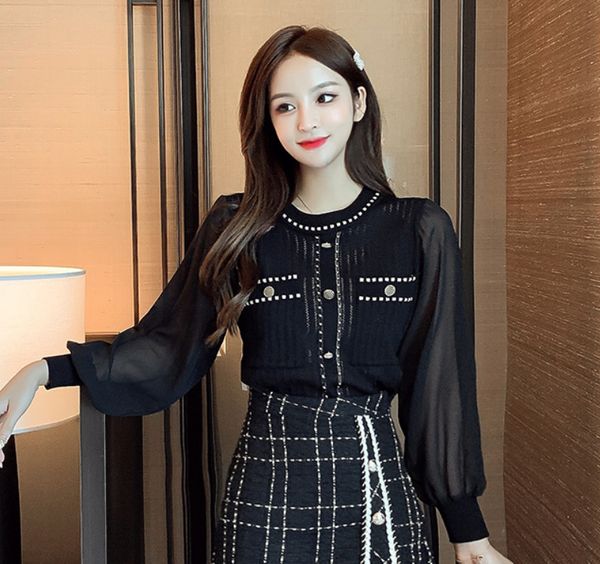 

2021 new fashion western style age-reducing spring suit 2021 new knit and hip skirt two-piece women's clothing 25qh, Gray