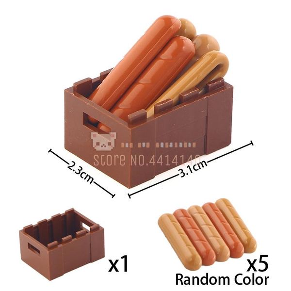 

food set fruit banana cherry frish chicken og bread lobster diy building blocks moc educational toys for children gift wmtoip