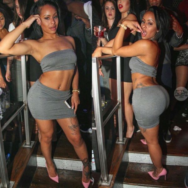 

5802 grey cht two piece nightclub hip wrapped drs, Black;gray