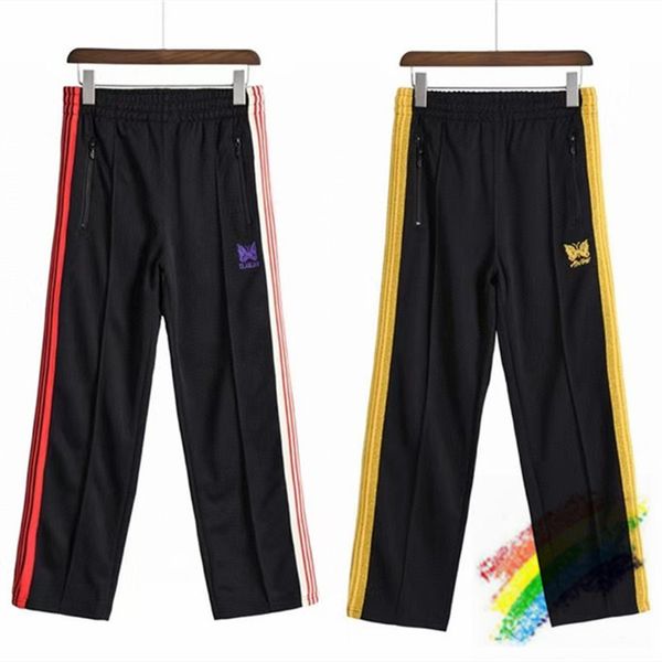 

streetwear sweatpants women men zipper pants embroidery joggers trousers, Black