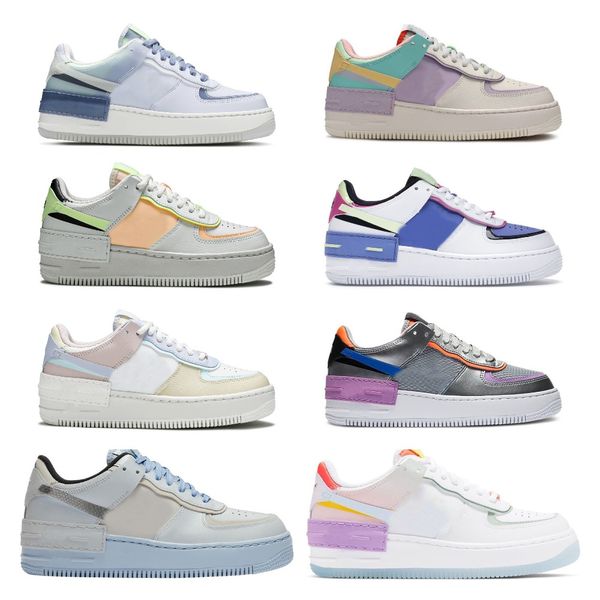 

forces mid mens platform running shoes white glacier blue sapphire barely volt shadow spruce aura skateboard women low cut one 1 sneakers