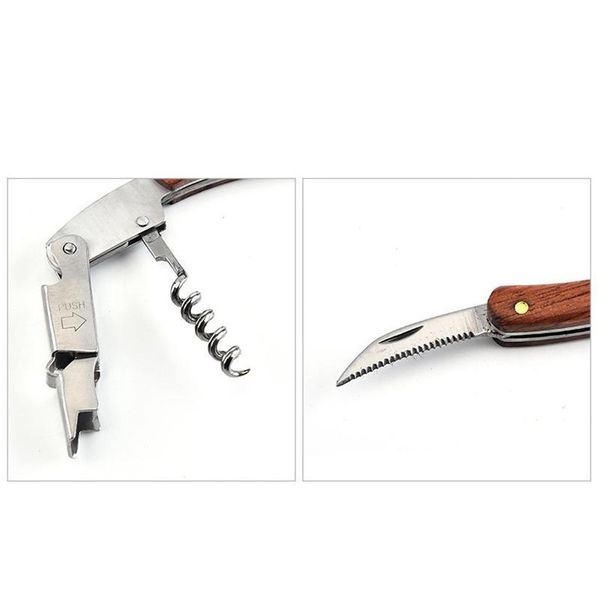 

нескользящая деревянная ручка штопорки вытягивает крана двойное навесное пиво красное вино открывалка из нержавеющей стали открывалка бутылк