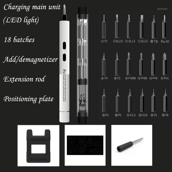 

manual electric screwdriver with 18 batch bits set magnetizer cordless hex kit precision screw driver li-ion battery1