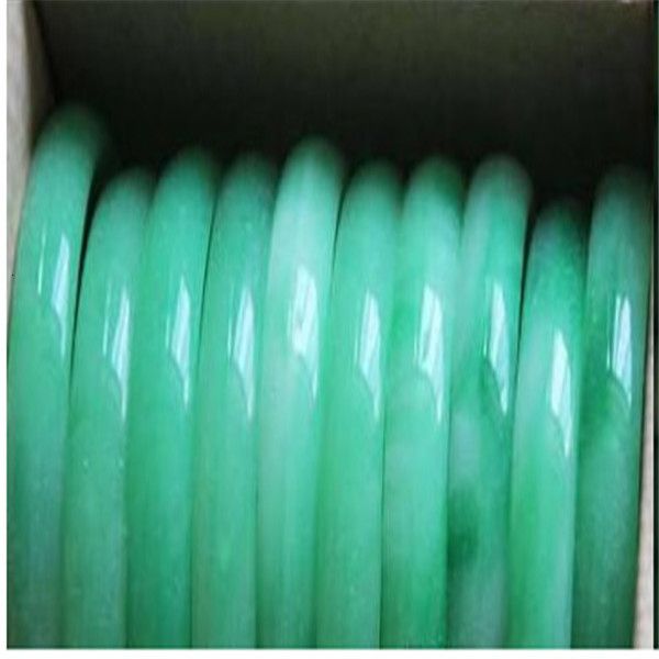 

vintage 10pcs jade green gemstone lot bracelets jewelry bangle charmx61b, Black
