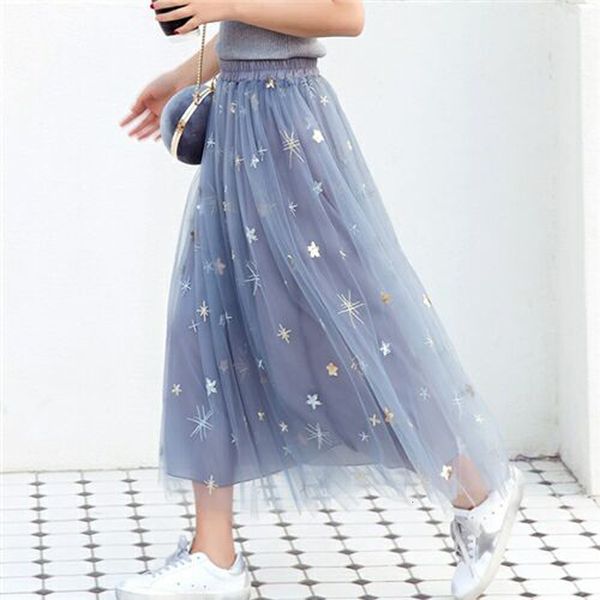 

spring & summer fashion faldas korean style 8 m big swing maxi skirts womens high waist tutu long tulle skirt, Black