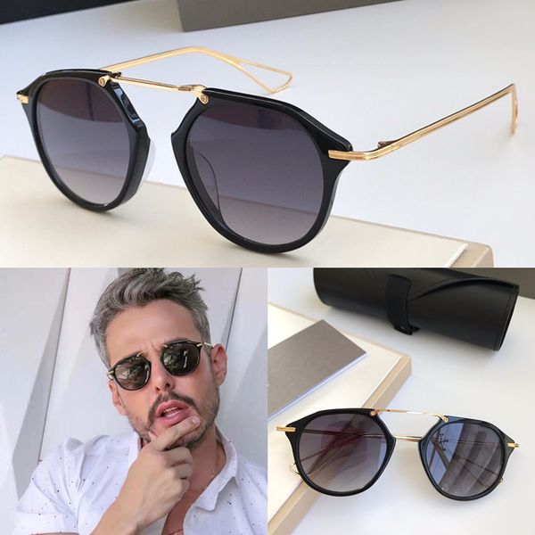 

new sunglasses for men model vintage sunglasses koh fshion style round frame uv 400 lens come with case selling style, White;black