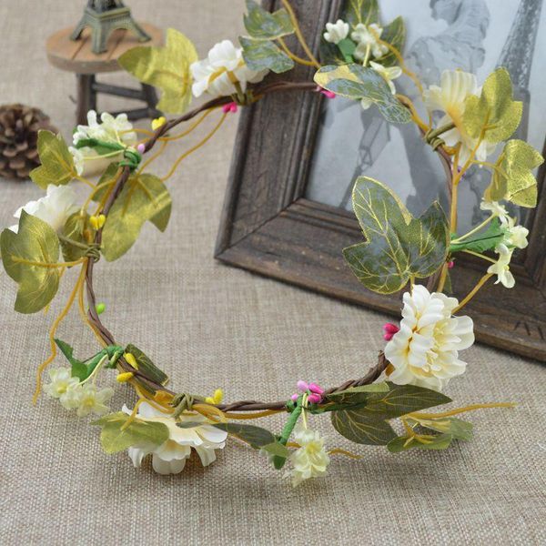 

1 шт. искусственные розы цветы bridal headdress цветочная корона ручной работы детские венок свадебные украшения бреверида прикосновение jll