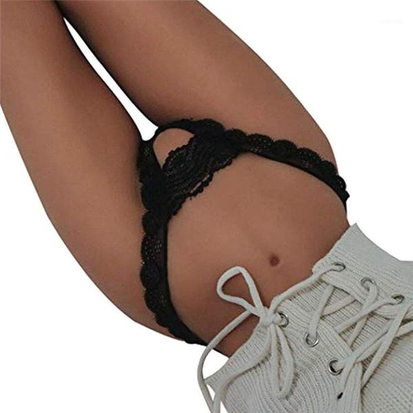 

1pc panties women lace briefs flowers breathable low waist underwear plus size panties g-string lingerie thongs1, Black;pink