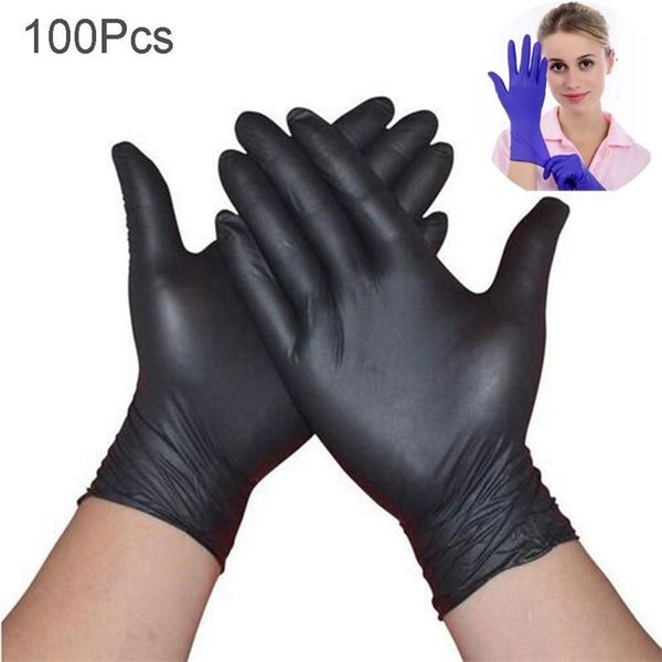 

factoryo7safactoryq1re100pcs/pack disposable nitrile gloves latex home food laboratory cleaning rubber tools for sale