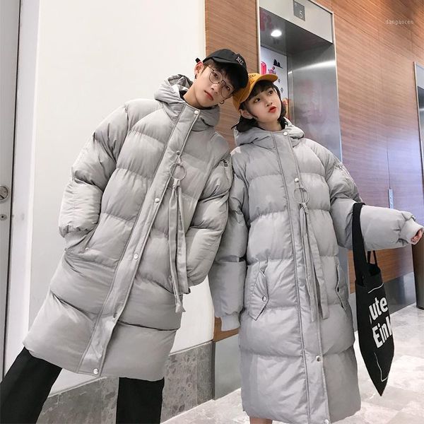

dekusi lovers dress long fund cotton-padded clothes thickening even cotton overcoat jacket men coat casual clothing, Black