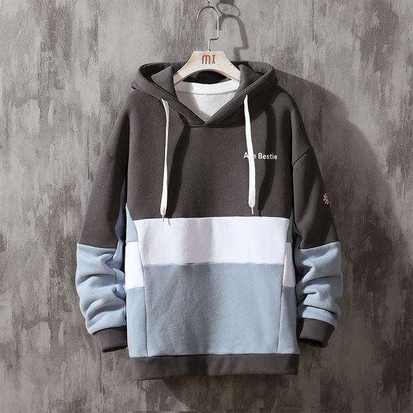 

2021 hooded jumper male clothes new hedging loose men's jacket 00ya, Black