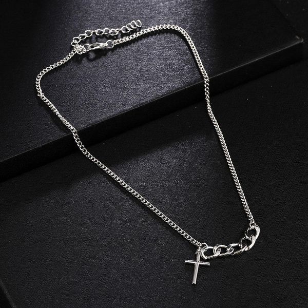 

summer sliver color chain cross necklace small cross religious jewelry women's necklace jewelry summer sliver wmtekg bdesybag, Black;white