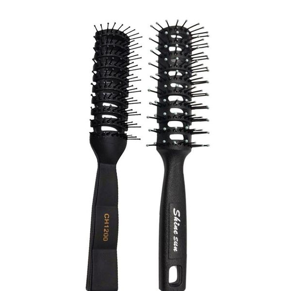 

high temperature resistant rib comb fluffy modeling hair massage brush salon home men women hair bru sqcqrc, Silver