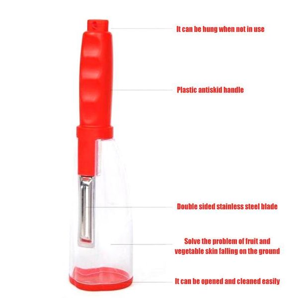 

peeler with rubbish bin stainless steel multi-function vegetable peeler cutter peeler potato carrot grater kitchen tool bbywby