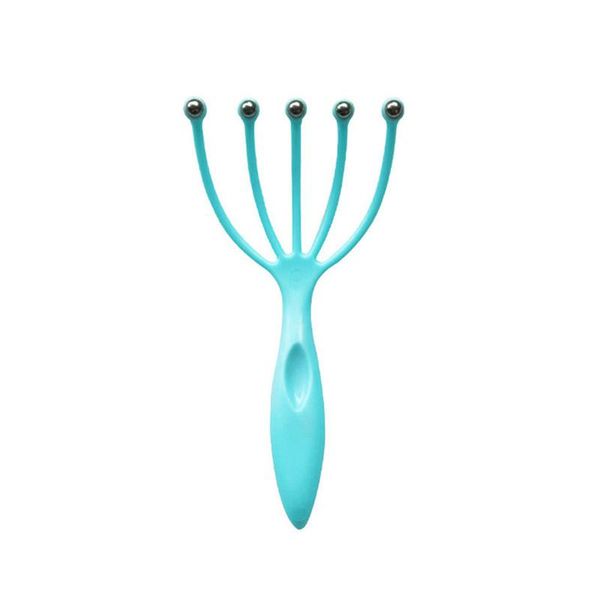 

head scalp neck massager comb roller five finger claws steel ball hand held relax spa hair care for hair growth stress relief