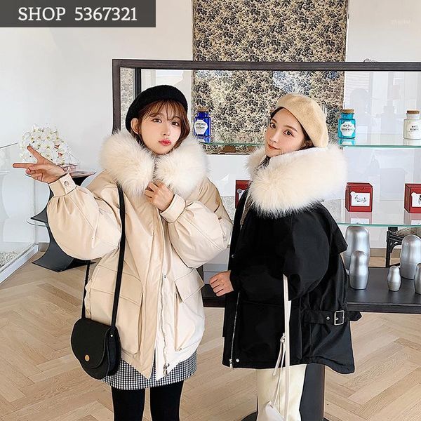 

2019 winter paragraph e cotton-padded clothes temperament suit-dress artificial wool within village cotton clothes woman1, Black