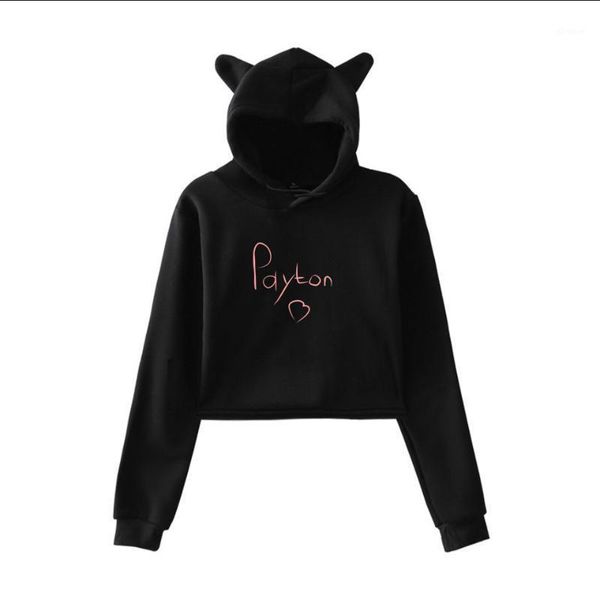 

payton moormeier cat hoodies women printed 2020 social media stars hoodies harajuku funny hoodie sweatshirt girl cat tracksuit1, Black