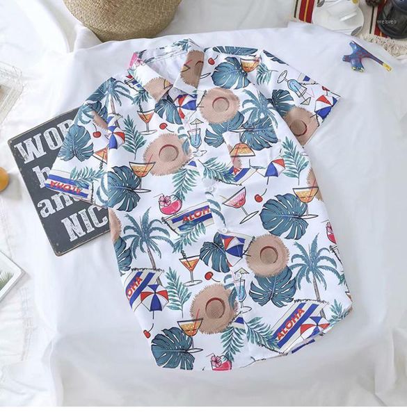 

summer new fashion mens brand short sleeve shirt hawaiian beach retro style floral printed 3d shirt harajuku casual tee shirts1, White;black