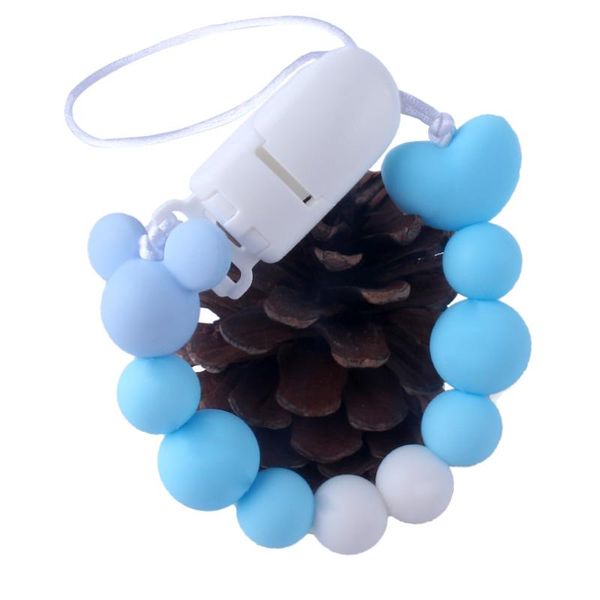 

simple newborn baby pacifier holder clip silicone mouse beads plastic pacifier chain clip feeding dummy clips q wmtxai