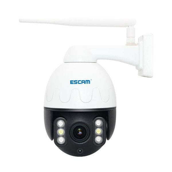 

escam q5068 h.265 5mp pan/tilt/4x zoom wifi waterproof ip camera support onvif two way talk night vision