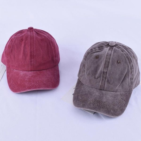

new fashion washed denim baby baseball cap summer boys girls breathable infant sun hats children baseball hat cap kids bone, Yellow