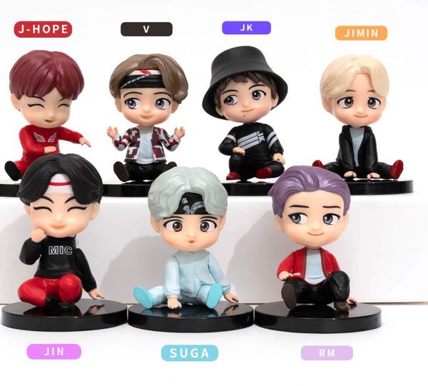 

7pcs/set 2set/lot bts tiny tan figure
