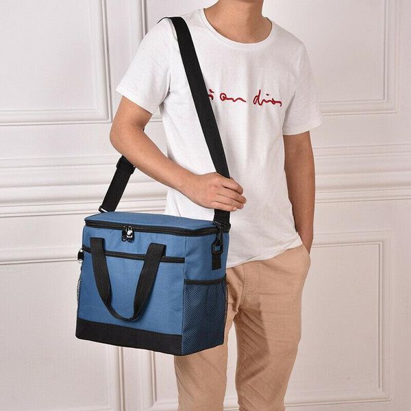 

storage bags large capacity portable thermal lunch bag travel shoulder picnic cooler boxes insulated tote container