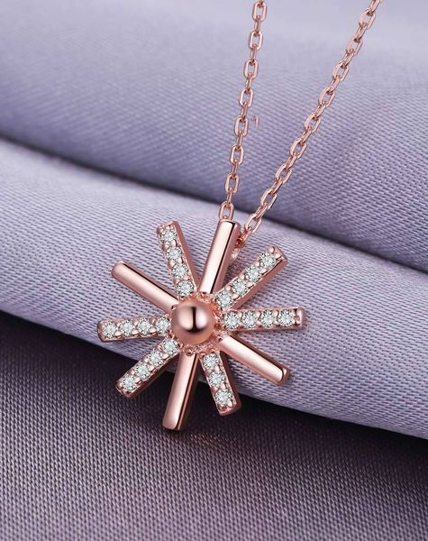 

silver & fashion- necklaces 925 pendants for sterling women rose gold plated necklace wedding party jewelry accessorieszysi