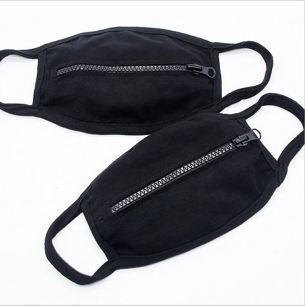

fashion zipper washable reusable cycling protective dustproof breathable sports designer face mask 4 colors