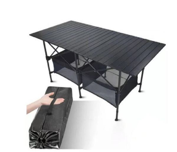 

new outdoor folding table chair camping aluminium alloy bbq picnic table waterproof durable folding table desk
