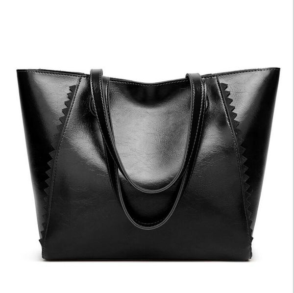 

hbp big bag 2021 fashion handbags retro european and american shoulder oil wax leather ladies wholesale women brown