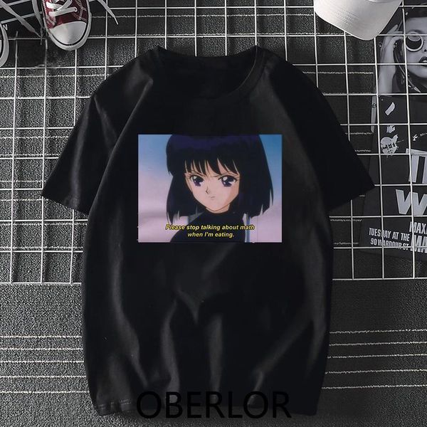 

мужская мода 2021 моряк луна юмор аниме старинные футболки homme harajuku смешные футболки tumblr streetwear korean одежда, White;black