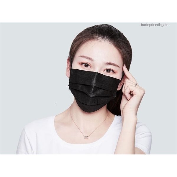 

mask fablack ply non 3 earloop woven fabric prevent 95% filtration ing