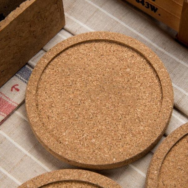 

coasters round cork plain mats wine classic mat drink juice pad for wedding party gift favor