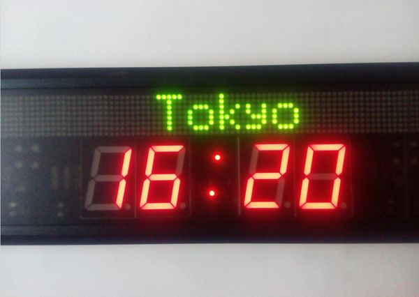 

wall clocks el digital clock/led clock(3cities world time clock)