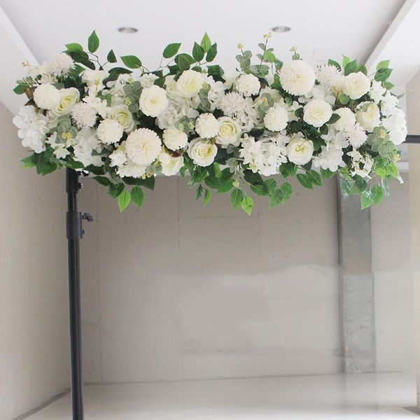 

upscale artificial silk peonies rose flower row arrangement supplies for wedding arch backdrop centerpieces diy supplies1