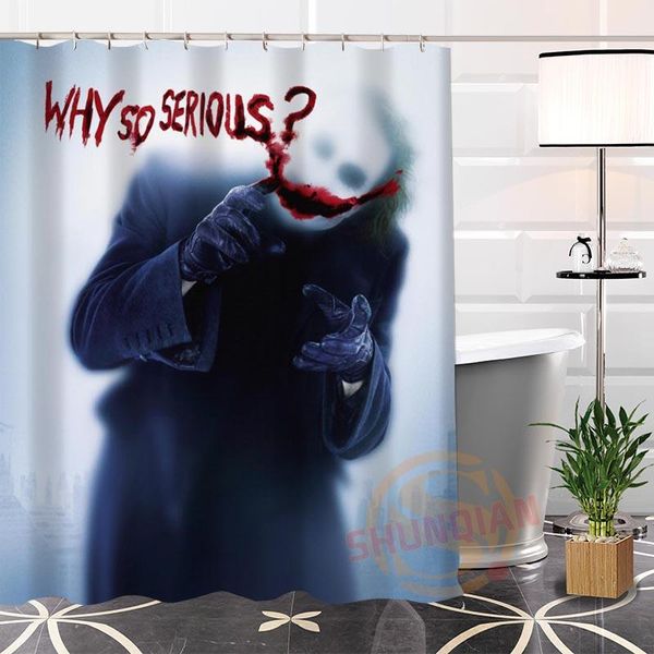 

100% polyester custom popular joker#2 fabric modern shower curtain bathroom with hooks new arrival h0223-19