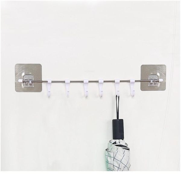 

strong suction cup hook strong sticky 6 hooks up wall rails towel shelf rack hooks hanger kitchen cupboard stor bbymfp
