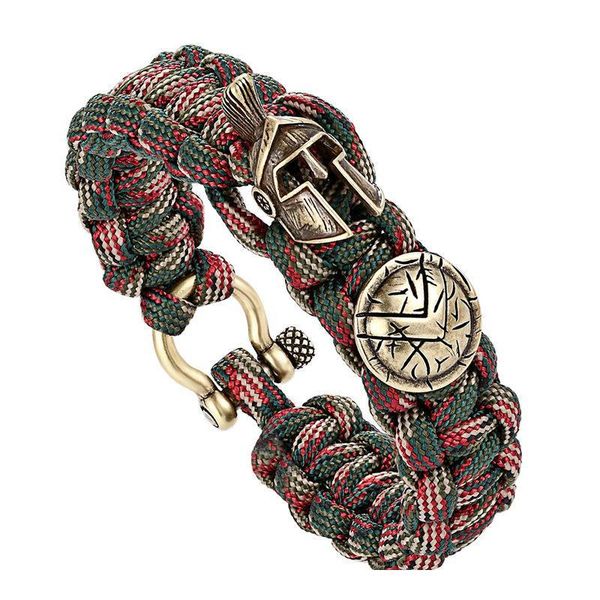 

men bracelet/sparta/pulseira masculina/luxury camping outdoor survival handmade rope bracelets bangles vintage women brace qylsqk