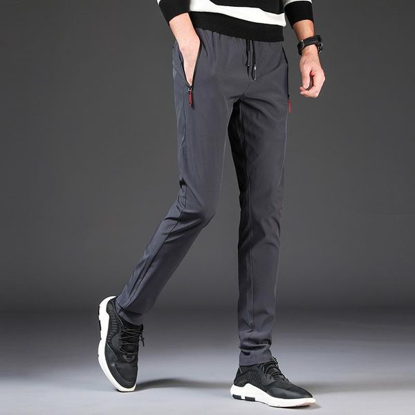 

men's pants 2021 autumn casual korean trend sports slim quick-drying trousers youth, Black