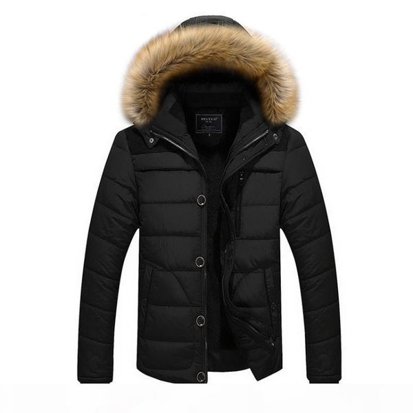 

мода зимняя куртка мужчины 2020 бренда повседневные мужские куртки и пальто густые парки мужские белья 5xl куртка мужская одежда parka, Black