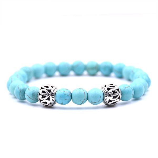 

natural stone bead bracelet tiger eye buddha lava round ball elastic rope bracelet men and women couple jewelry wmtipu