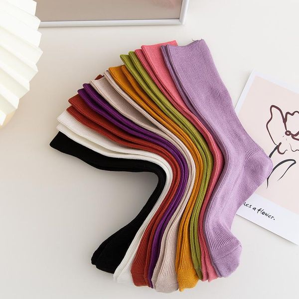 

salina women's socks winter and spring new year combed cotton comfortable short tube solid color casual fashio jllakf, Black