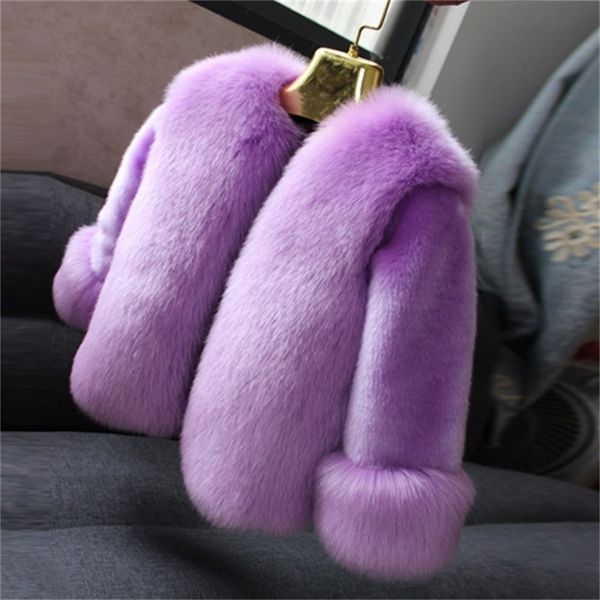 

kids faux fur coat /high-quality coat for girl kids jacket 201118, Blue;gray