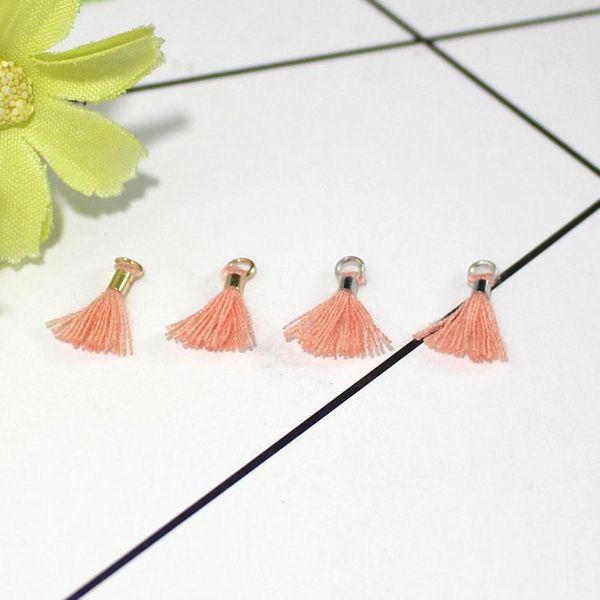 

30pc 1cm mini cotton gold silver ring tassel pendant diy bracelet earrings jewelry fringe trim home curtain decor crafts tassels h sqccbt