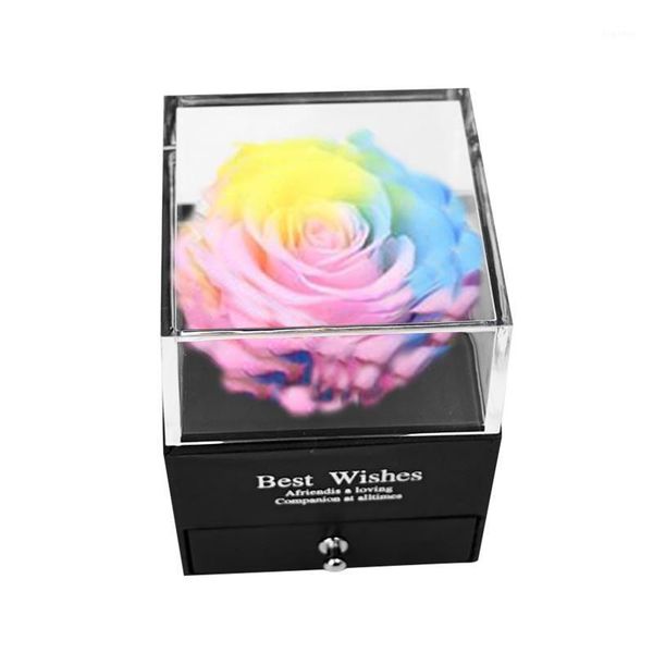 

real rose jewelry cosmetic gift box handmade decoration simulation ornaments valentine's day weeding christmas present flower1