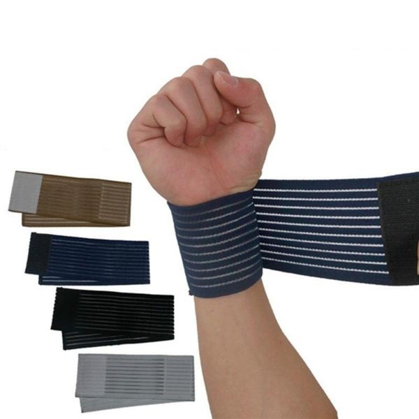 

wrist brace wrap elastic sport bandage wrist band hand gym support brace wrap tennis cotton weat band fitness, Black;red
