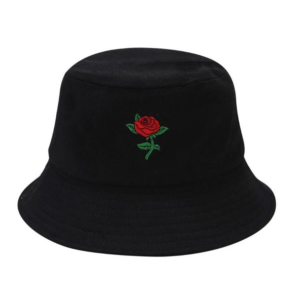 

wide brim hats design women men rose fruit print fisherman hat sunscreen outdoors flower cap cloth accessories, Blue;gray